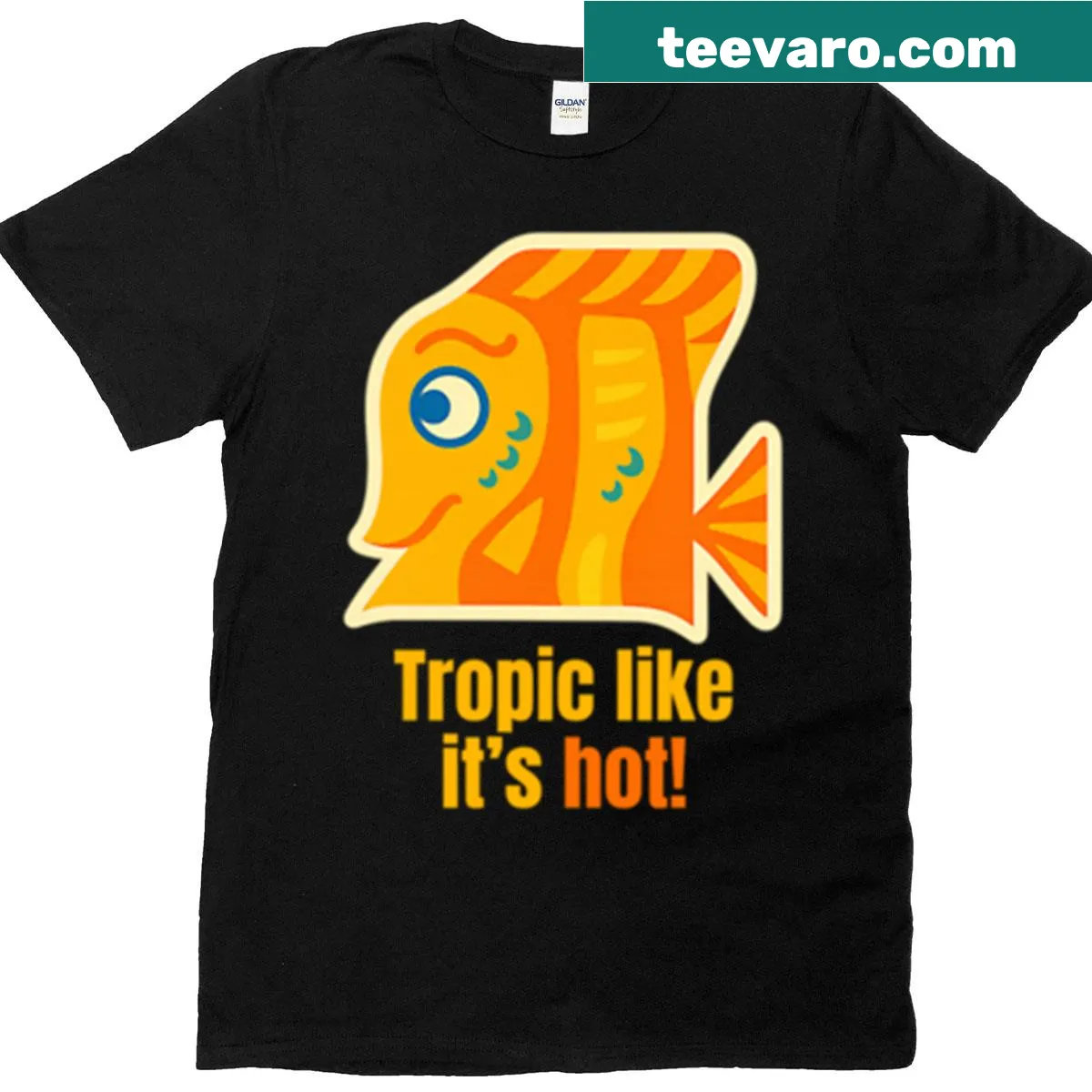 Cute ocean illustration graphic on a casual T-shirt — on a men's t-shirt