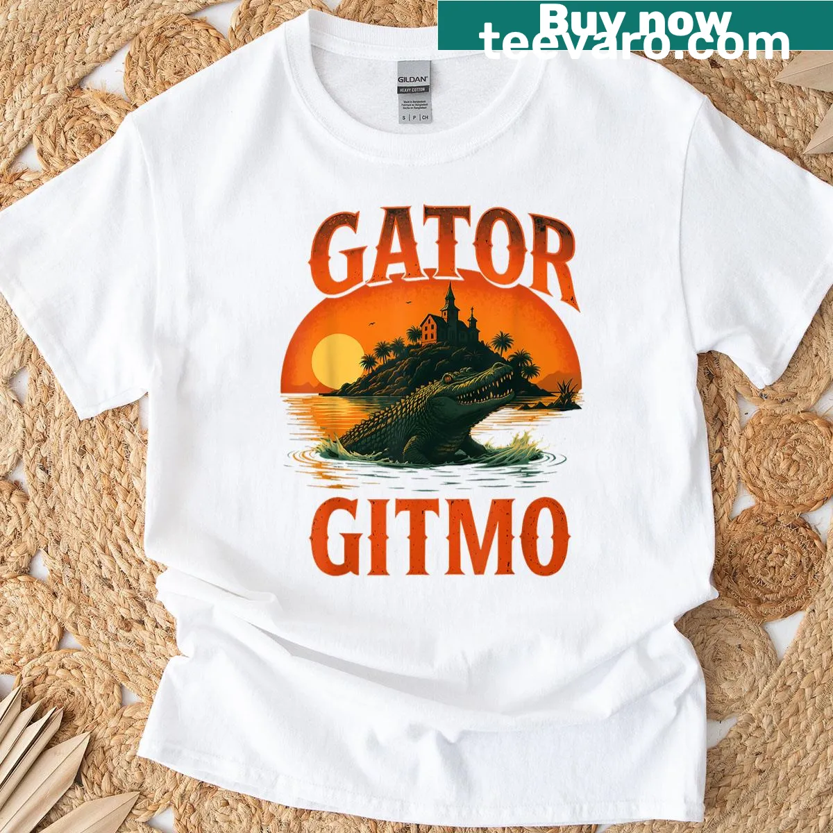 Vintage Florida Alligator T-shirt featuring a retro gator graphic — on a men's t-shirt
