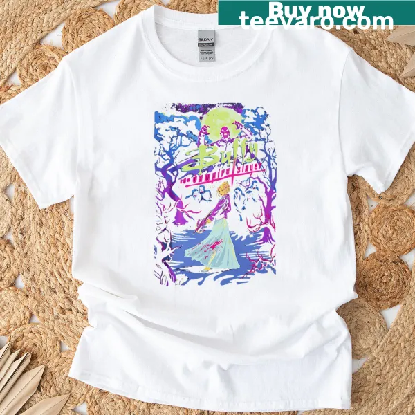 Buffy Vampire Slayer T-shirt featuring an illustration of Buffy