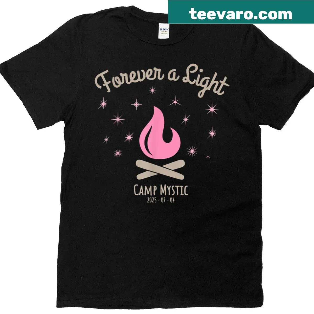Camp Mystic T-shirt for women with vintage design — on a men's t-shirt