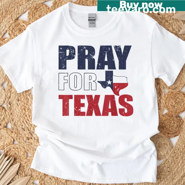 Vintage 'Pray For Texas' T-shirt with camp-inspired design