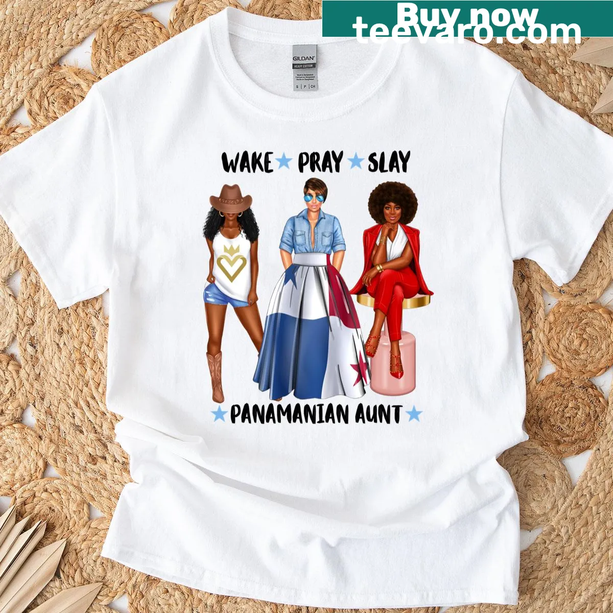 Inspirational T-shirt with typography design celebrating Panamanian culture — on a men's t-shirt