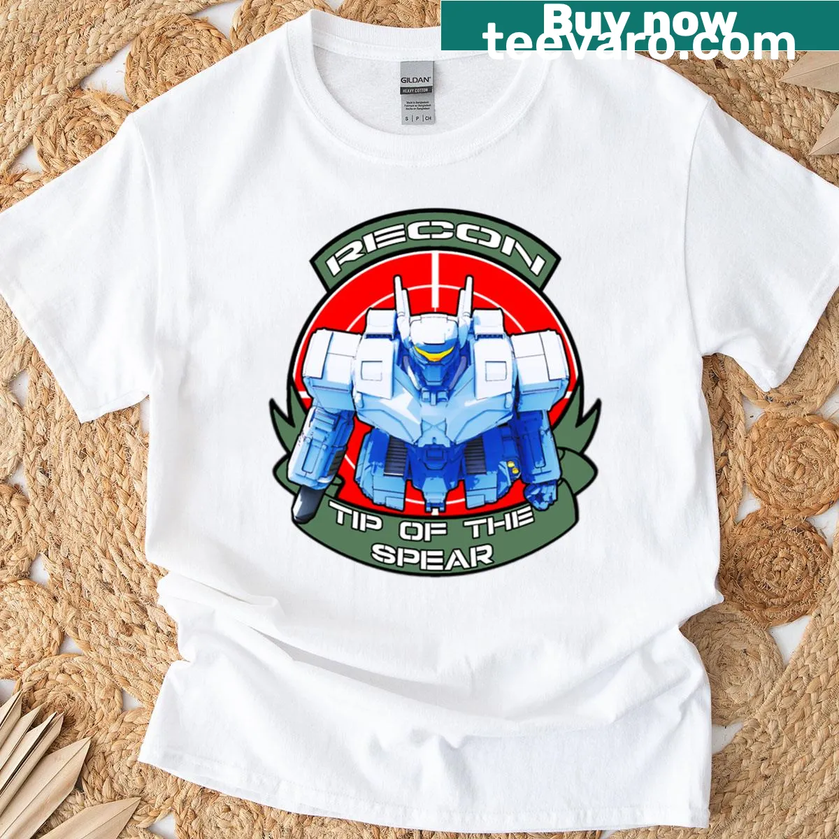 Military-themed 'Tip of the Spear' t-shirt illustration — on a men's t-shirt