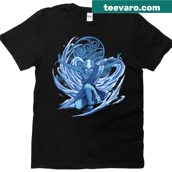 Whimsical waterbending master T-shirt with fantasy design