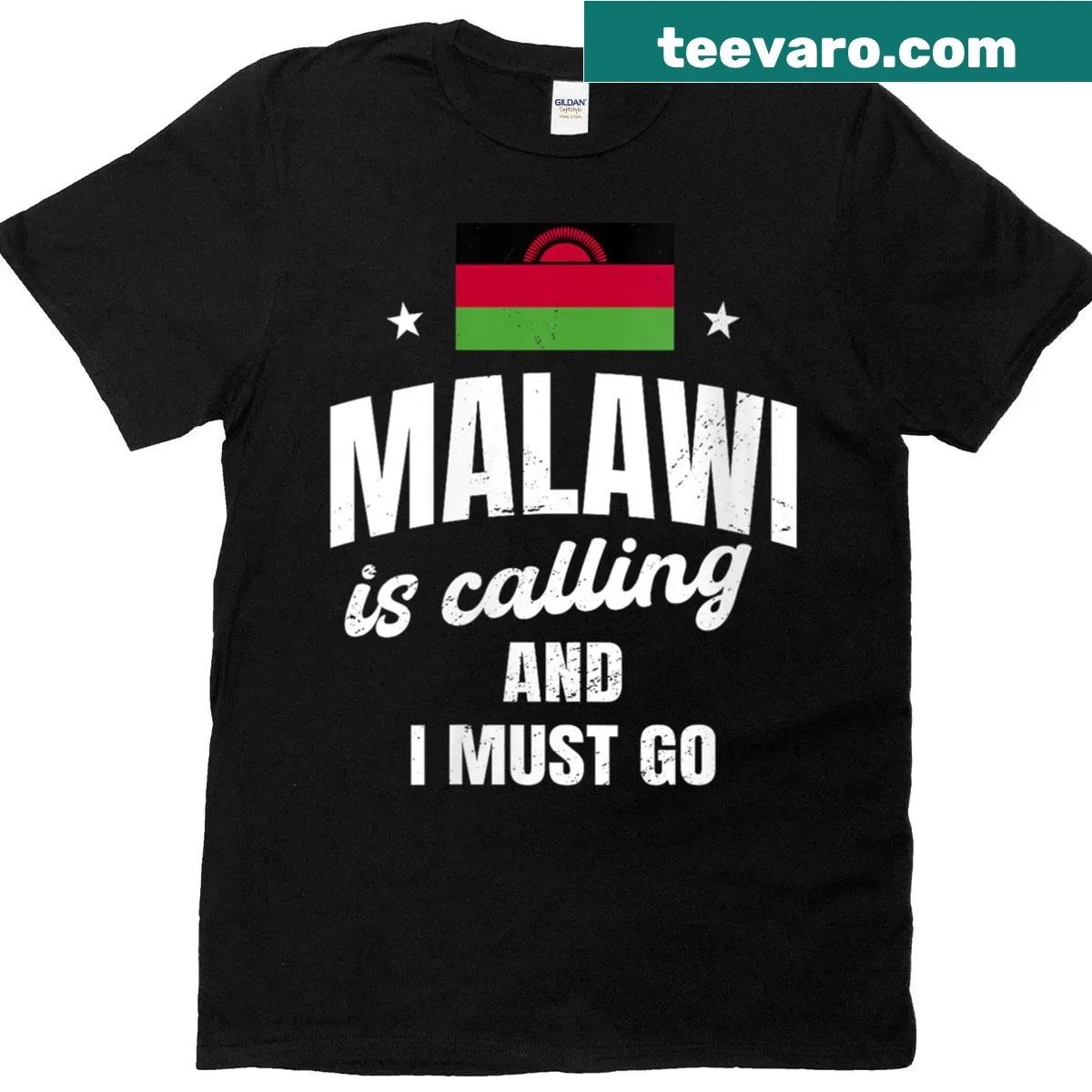 Funny travel t-shirt celebrating Malawi. — on a men's t-shirt