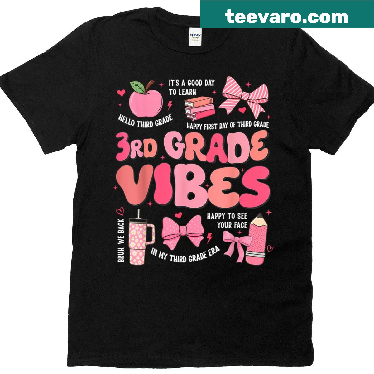 Cute T-shirt with a coquette bow design for girls. — on a men's t-shirt