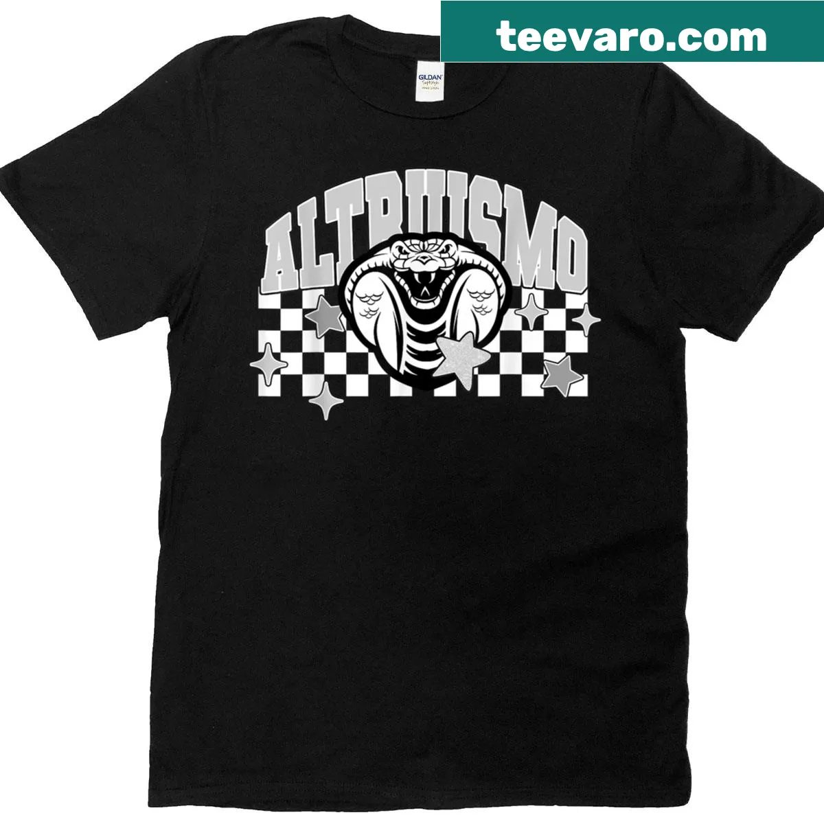 Vintage distressed T-shirt with Altruismo mascot design for school spirit — on a men's t-shirt