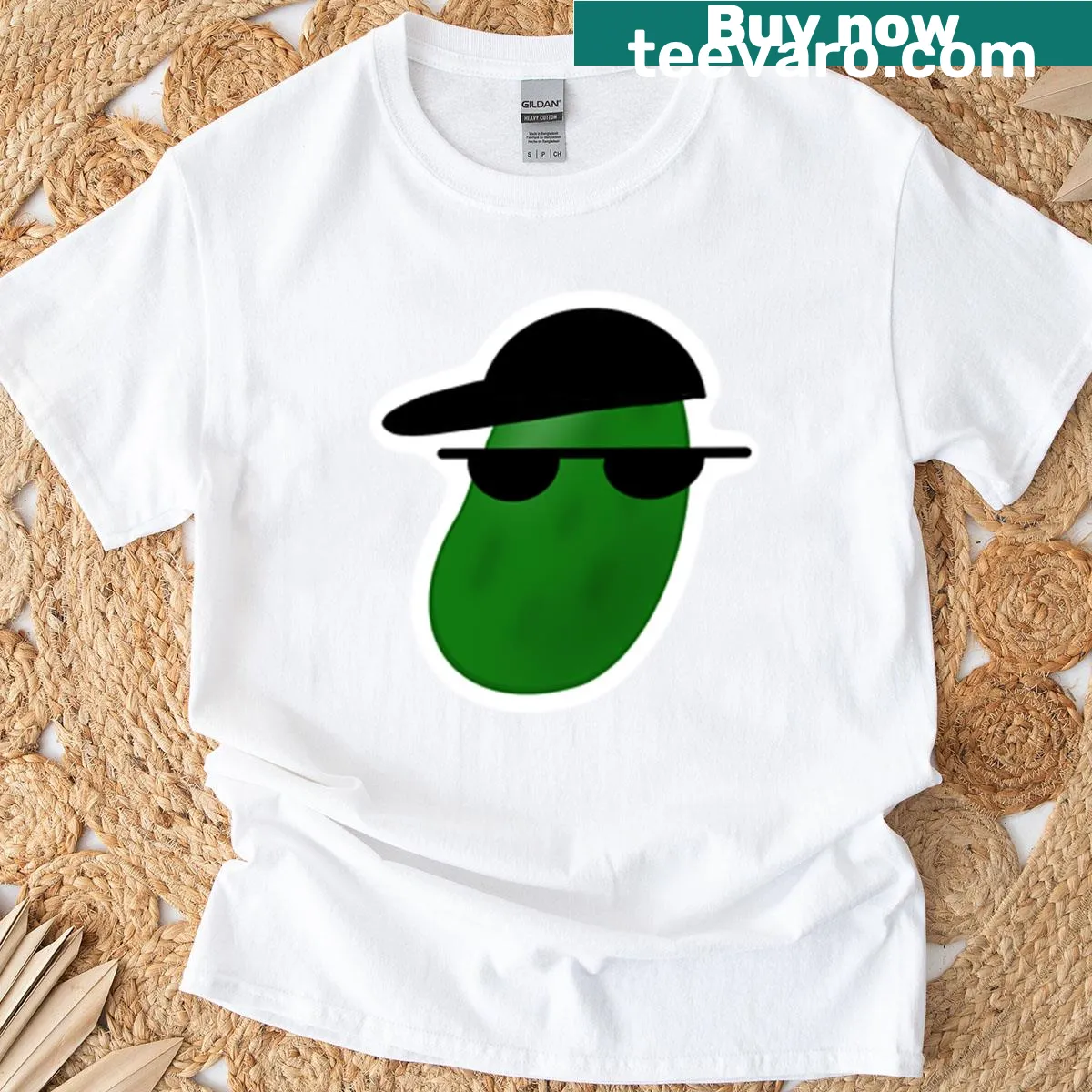 Funny cartoon pickle graphic on an Anonymous t-shirt — on a men's t-shirt