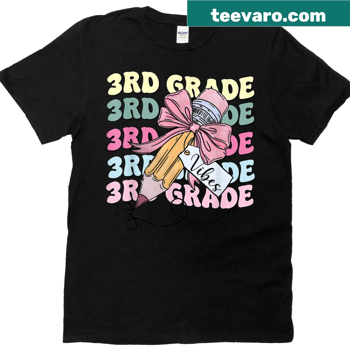 Third grade vibes graphic on a kids T-shirt — on a men's t-shirt