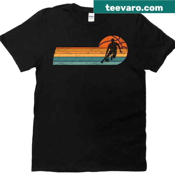 Vintage basketball graphic t-shirt featuring basketballs