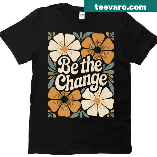 Vintage-inspired t-shirt with floral designs and motivational text