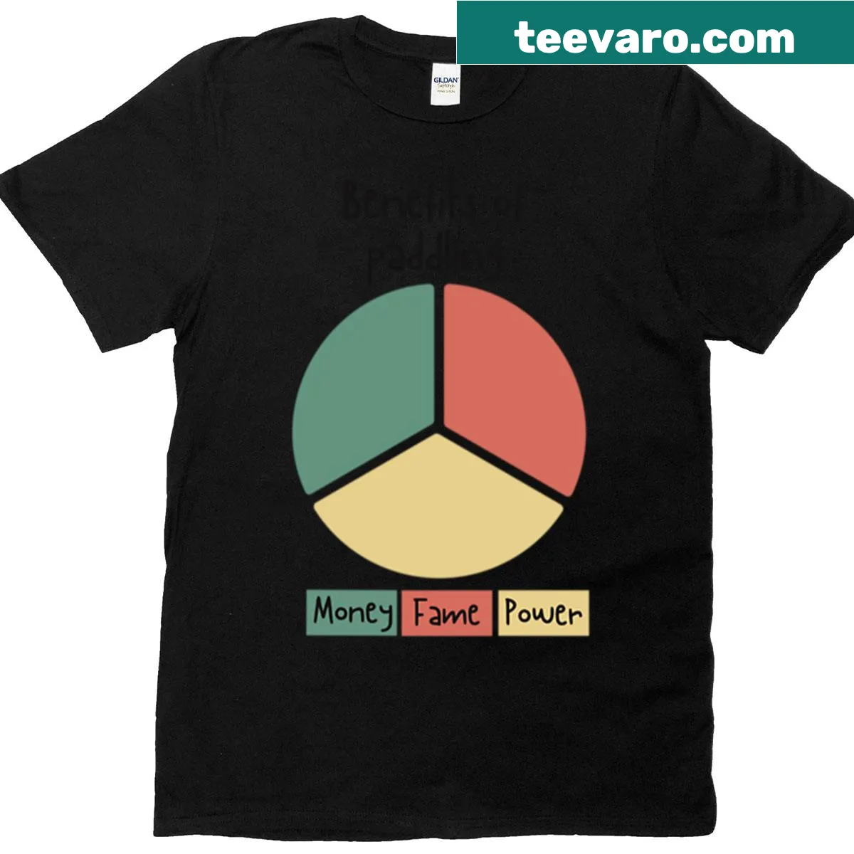 Typography T-shirt celebrating the benefits of paddling — on a men's t-shirt