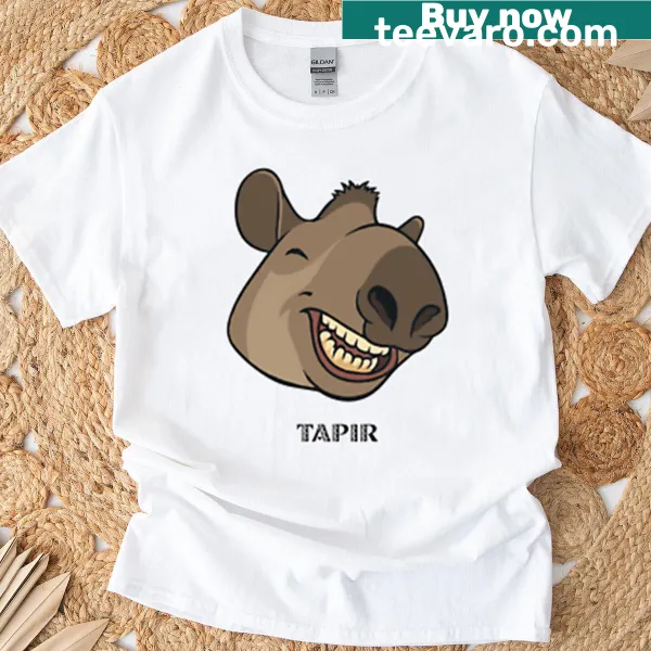 Cute and rare tapir graphic on a playful t-shirt