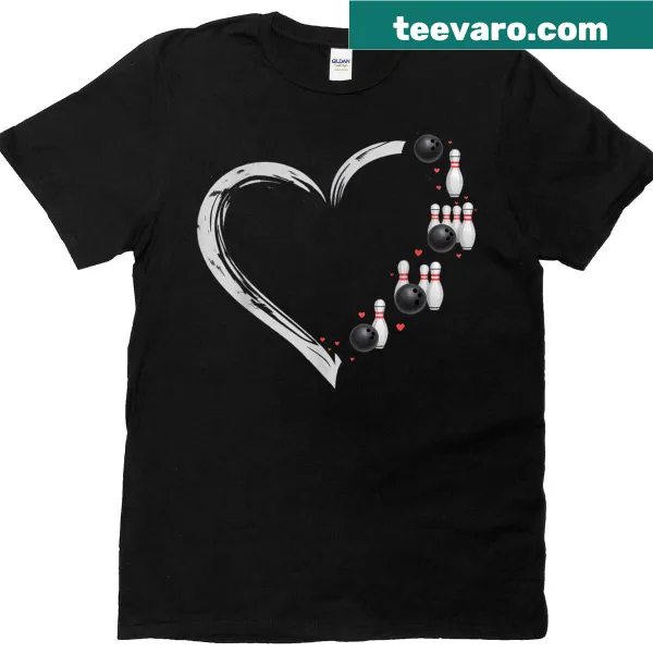 Vintage-style t-shirt with 'Bowling Girls Love Team Bowling' text