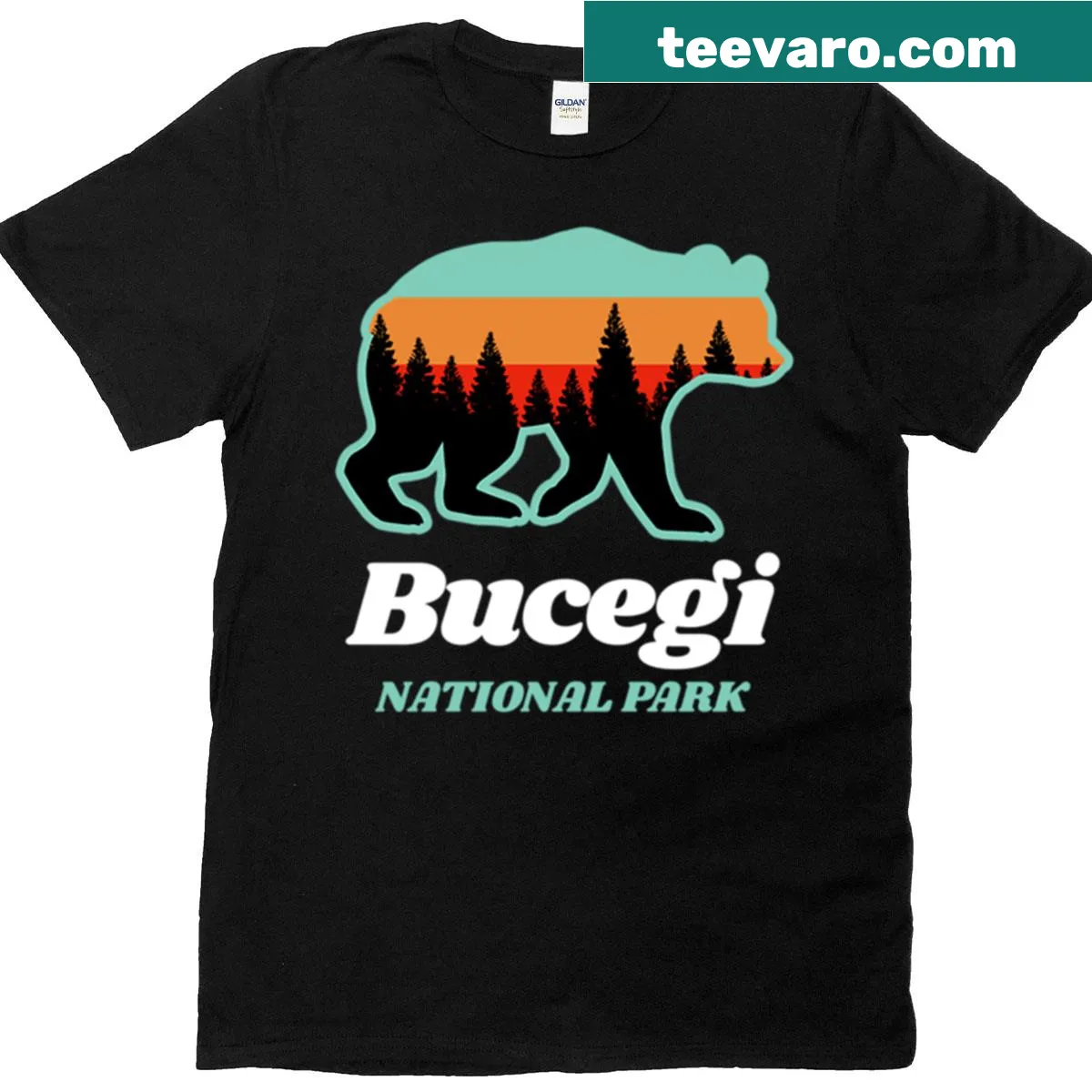 Bear graphic inspired by Bucegi National Park on a T-shirt — on a men's t-shirt
