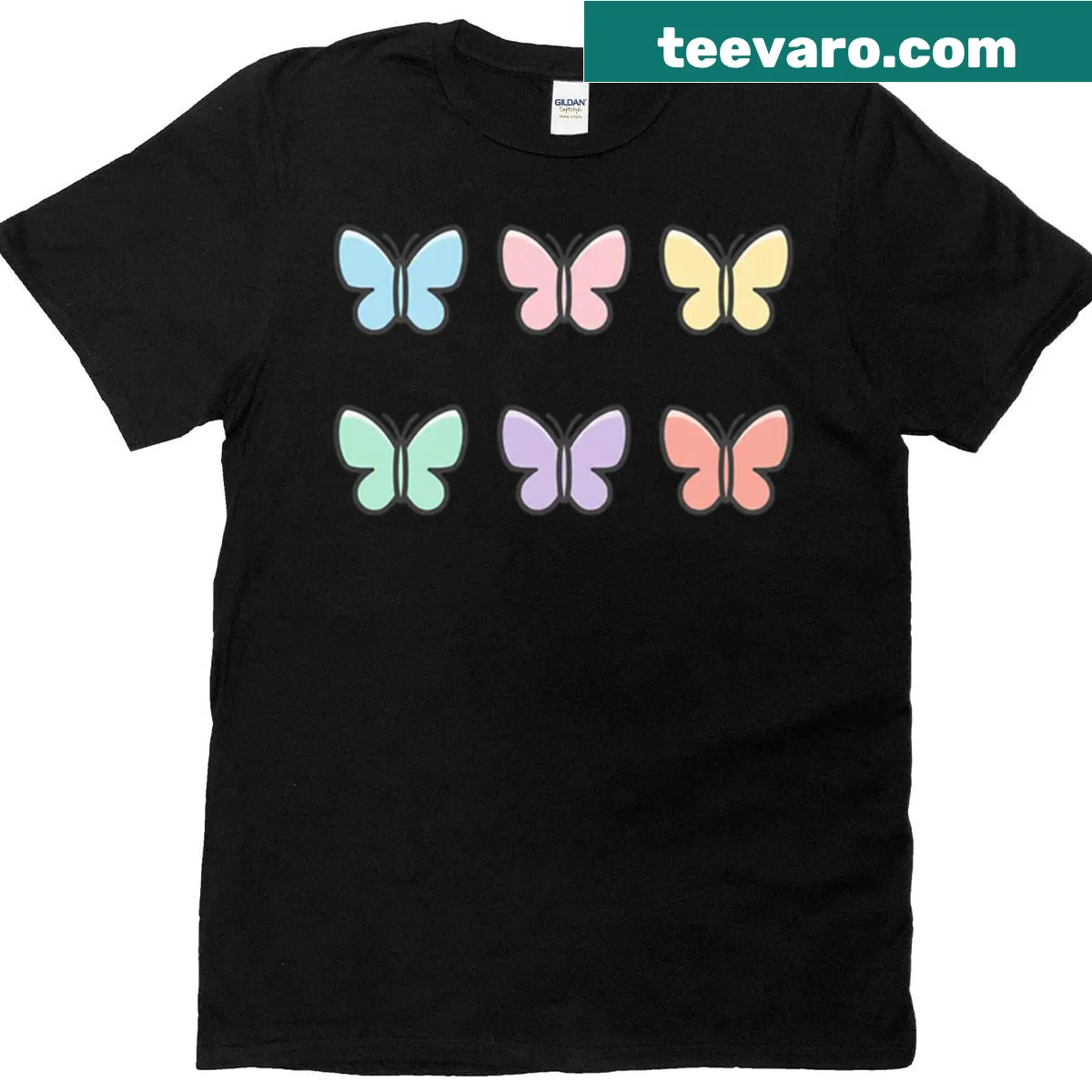 Elegant butterfly graphic on a nature-inspired T-shirt — on a men's t-shirt