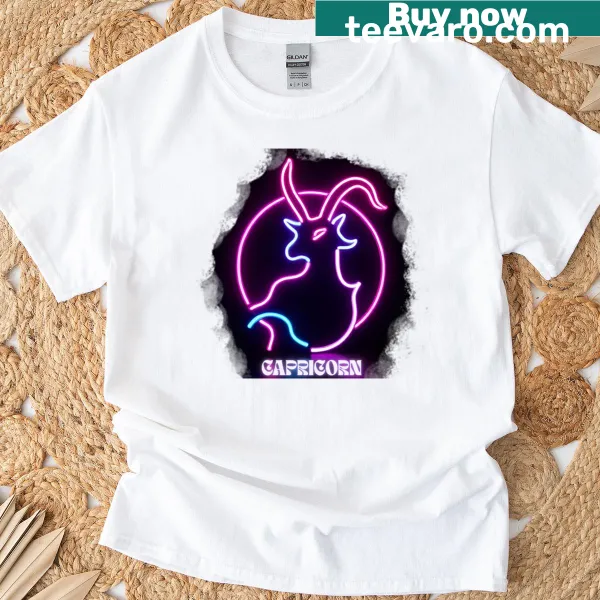 Astrology-themed Capricorn Zodiac graphic on T-shirt