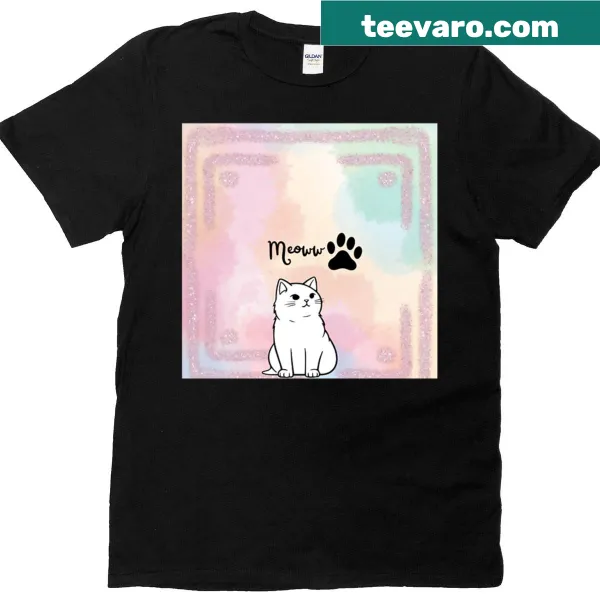 Charming cat design on a T-shirt