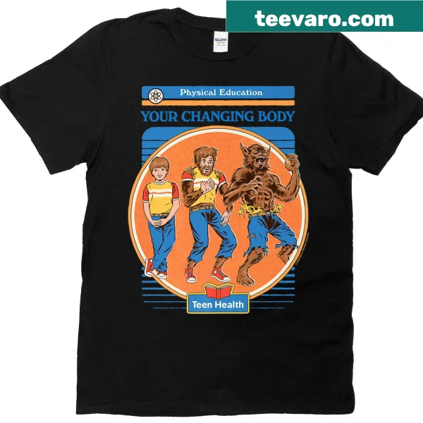 Sarcastic werewolf design with humorous text on T-shirt