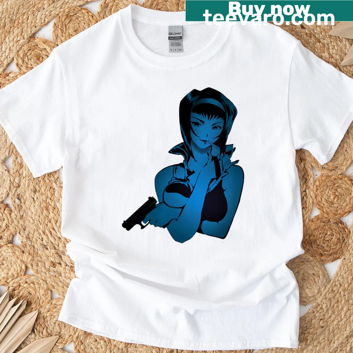 Minimalist Doodle Romani t-shirt with abstract typography — on a men's t-shirt