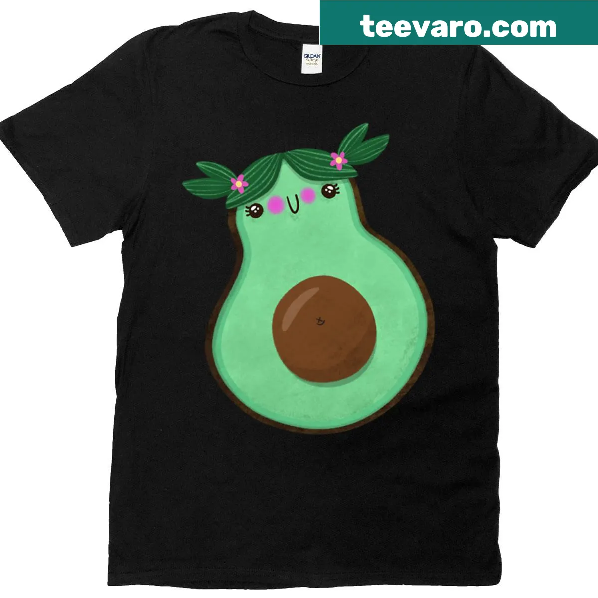 Cute avocado character graphic on a kids' t-shirt — on a men's t-shirt