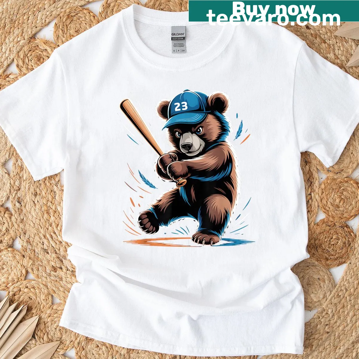 Cute typography T-shirt featuring last name and 'Cubs' text. — on a men's t-shirt