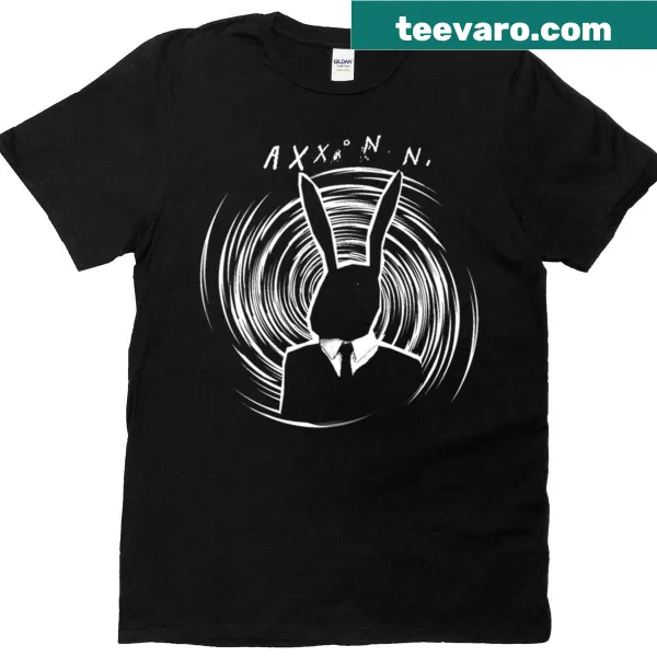 Cartoon-style T-shirt featuring the Axxonn Rabbit from David Lynch's Inland Empire.