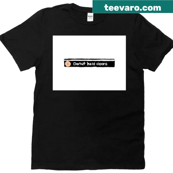 Playful T-shirt with donut subway sign graphic