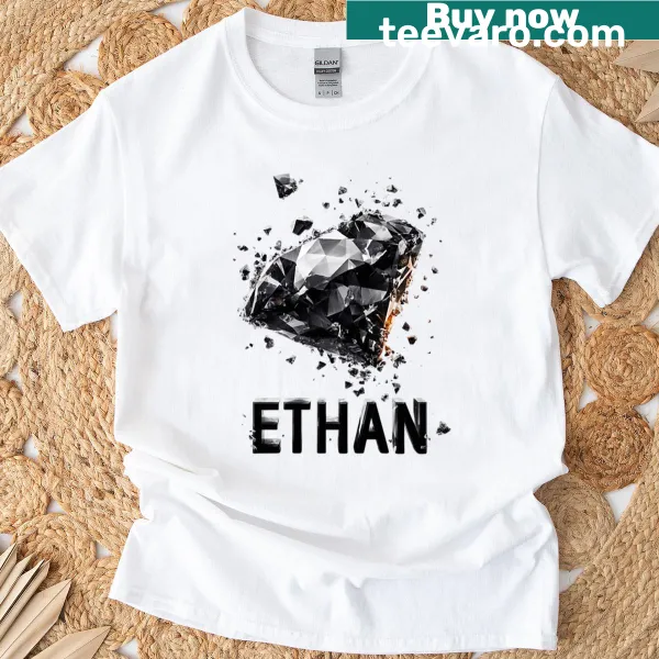 Bold diamond shatter design featuring the name Ethan