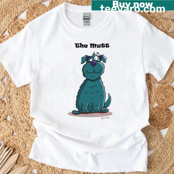 Typography t-shirt celebrating mutts as the favorite dogs