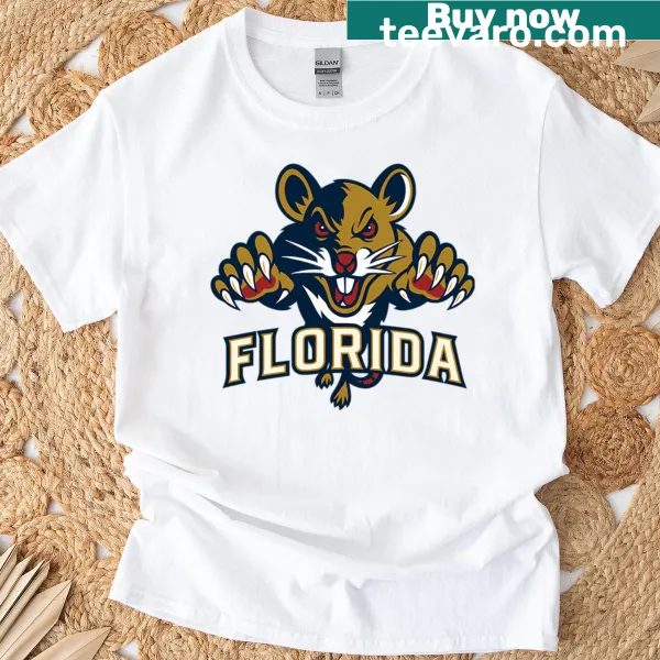 Retro-style t-shirt featuring Florida hockey themed graphics