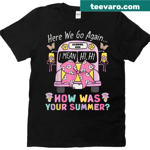 Humorous t-shirt celebrating school bus drivers with playful design