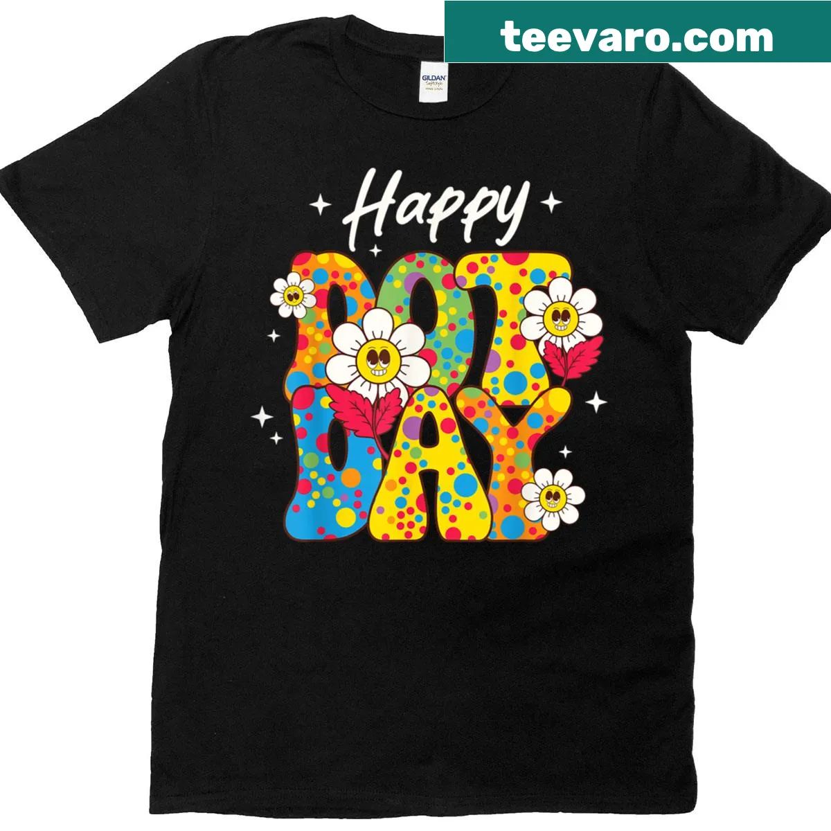 Polka dot t-shirt celebrating Dot Day with playful design — on a men's t-shirt