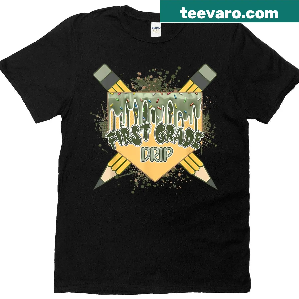 Youth t-shirt with fun ice cream cone graphic — on a men's t-shirt