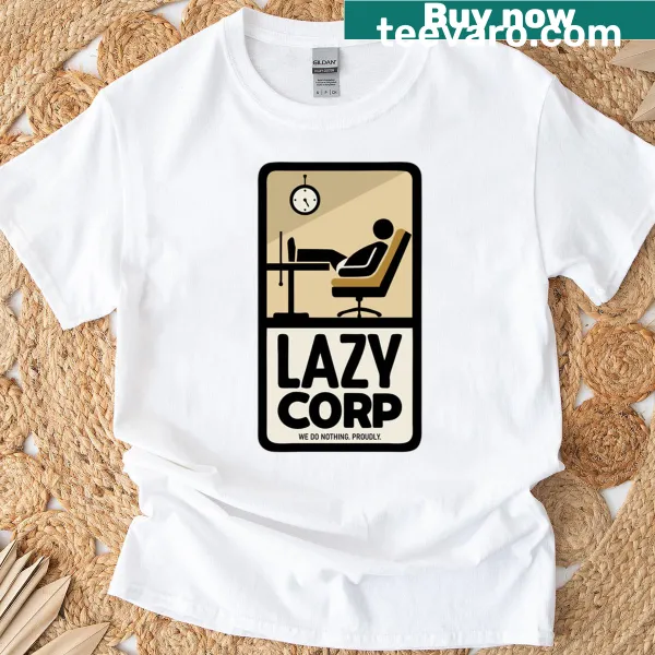 Edgy T-shirt with humorous corporate productivity saying