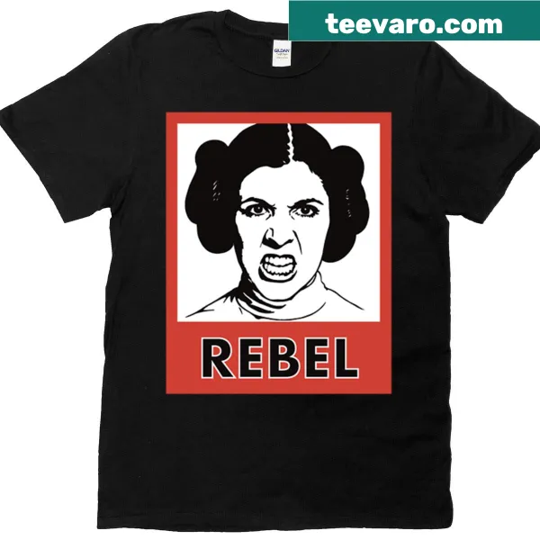 Tribute design honoring Leia from Star Wars on a T-shirt