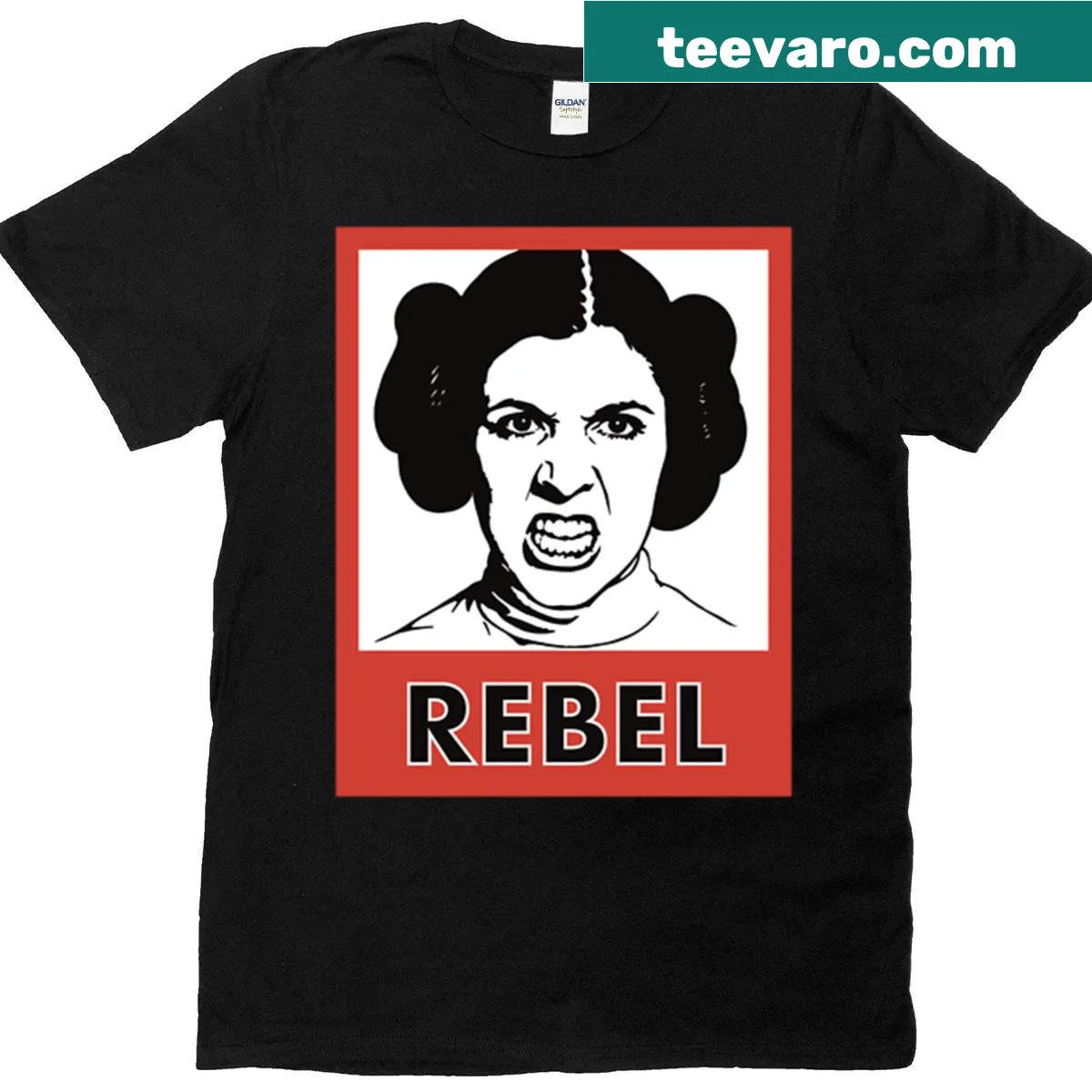 Tribute design honoring Leia from Star Wars on a T-shirt — on a men's t-shirt