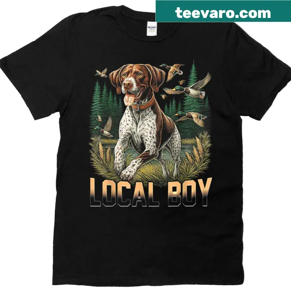 Vintage t-shirt with local hunting dog and southern pride design