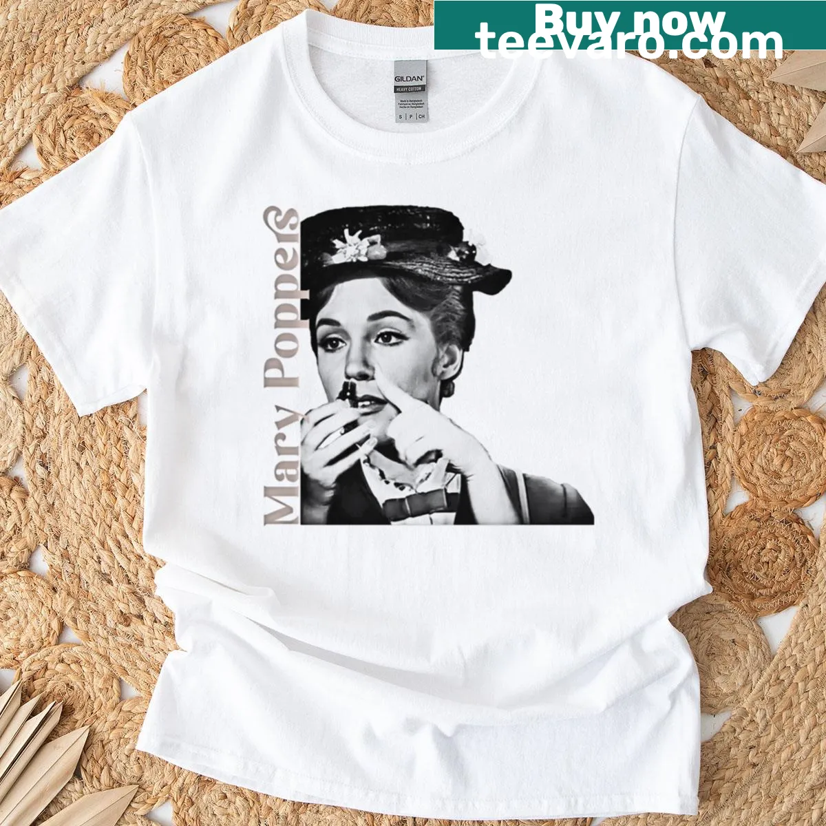 Vintage t-shirt celebrating fishing with 'Mary Poppers' — on a men's t-shirt