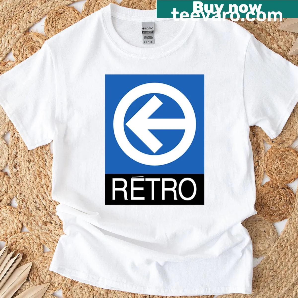 Vintage-style Montreal Metro graphic t-shirt — on a men's t-shirt