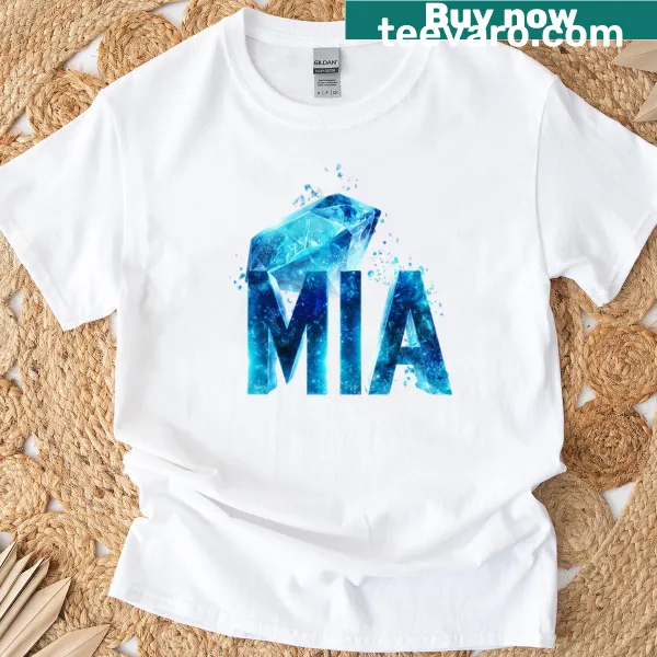 Name burst graphic T-shirt featuring the name Mia