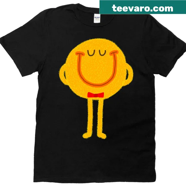 Cartoon T-shirt featuring the cheerful Mr. Happy smiling face