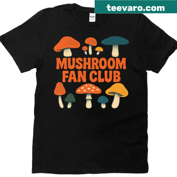 Cottagecore aesthetic t-shirt featuring a whimsical mushroom illustration