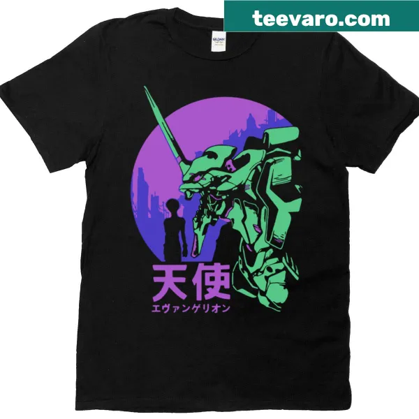Retro T-shirt featuring Neon Genesis Evangelion design