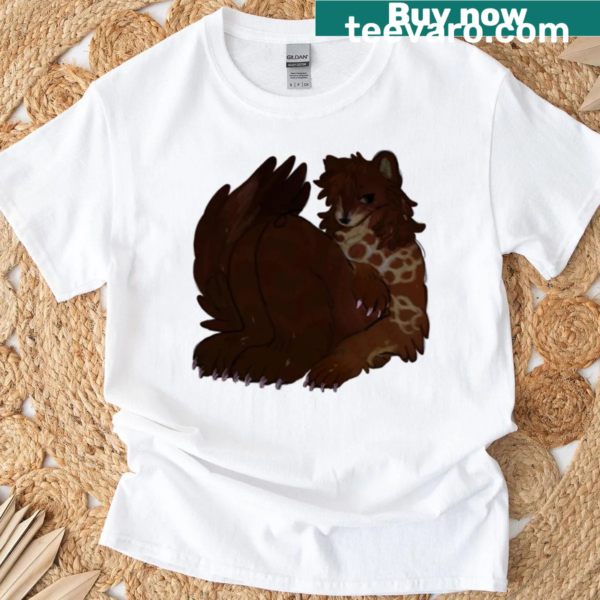 Silhouette design of oakmoss on a transparent T-shirt — on a men's t-shirt