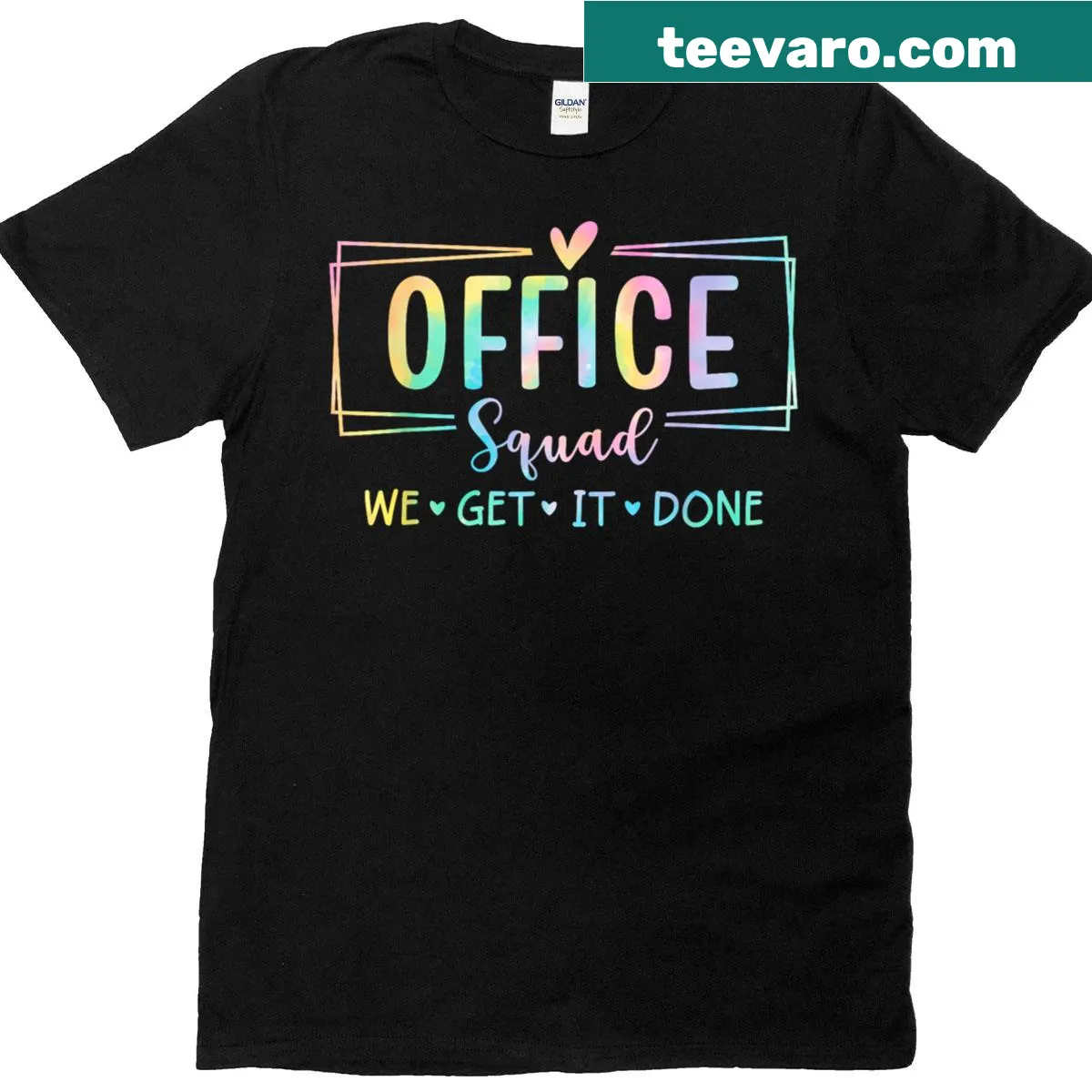 Typographic shirt with 'We Get It Done' for back-to-school spirit — on a men's t-shirt