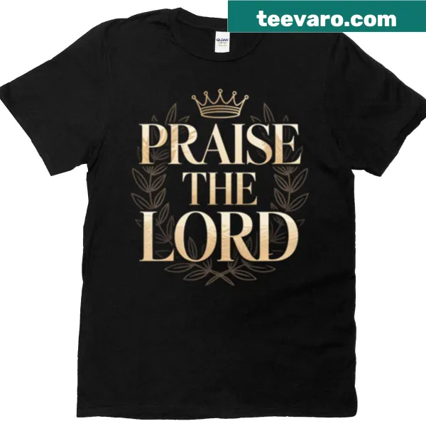 T-shirt featuring a crown and laurel wreath symbolizing faith and victory