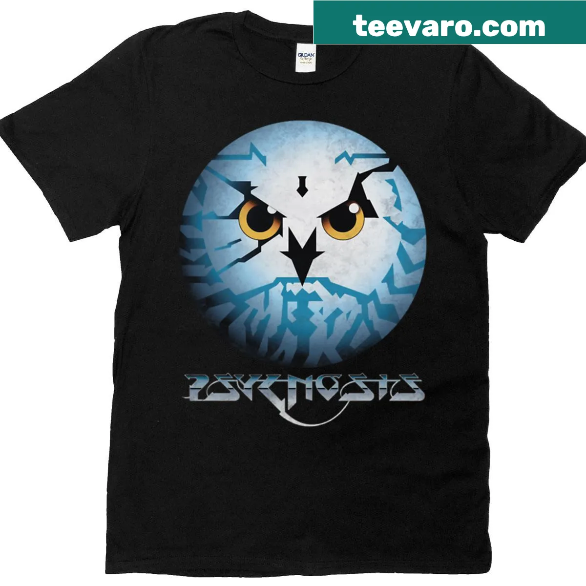 Vintage Psygnosis logo t-shirt in a retro style — on a men's t-shirt