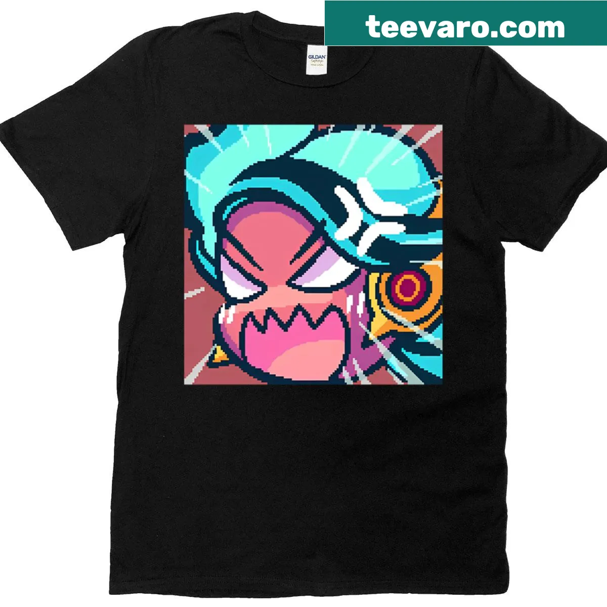 Illustrative T-shirt depicting a humorous gamer rage scene — on a men's t-shirt