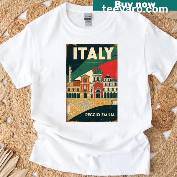 Vintage Reggio Emilia Italy travel graphic T-shirt